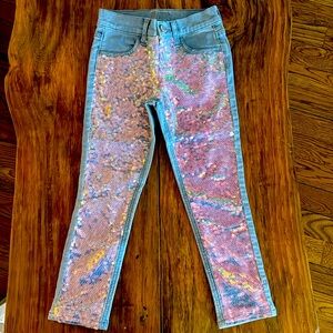 Justice Jeans w/ sequins 
Size 7
Like new
